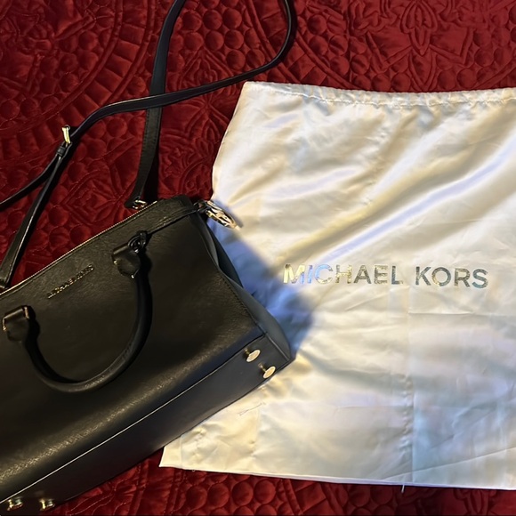 Michael Kors Black Leather Handbag - Picture 1 of 9